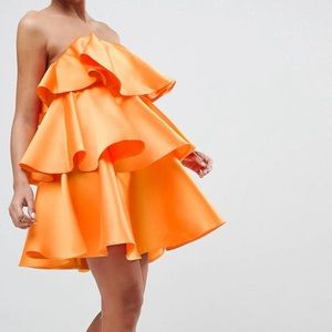 🎉HP🎉ASOS Design Structured Ruffle Mini Dress